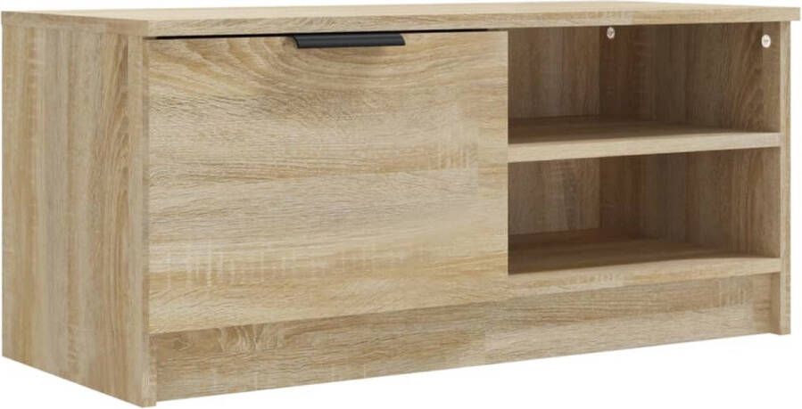 VidaXL Tv-meubel 80x35x36 5 cm Sonoma eikenkleurig Tv Kast Houten Tv Kast Tv Meubels Salontafel Woonkamerdecoratie Design Tv Kast Sonomaneik