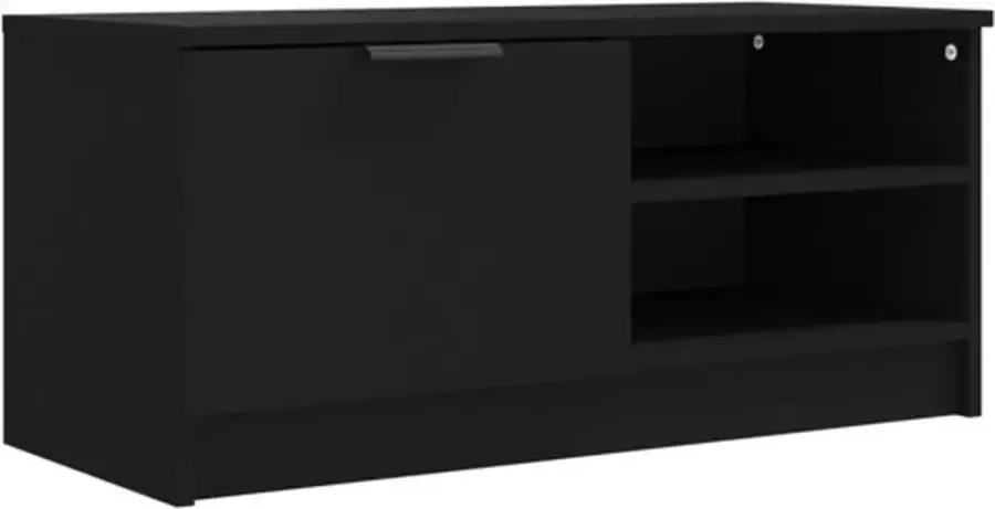 VidaXL -Tv-meubel-80x35x36 5-cm-bewerkt-hout-zwart - Foto 4