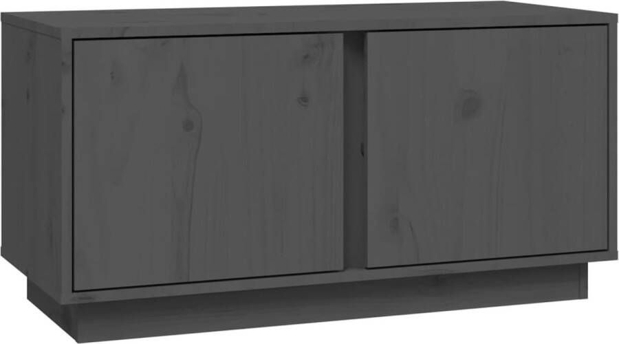 VidaXL -Tv-meubel-80x35x40 5-cm-massief-grenenhout-grijs - Foto 2