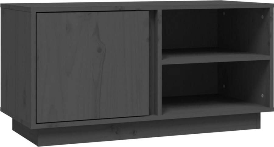 VidaXL -Tv-meubel-80x35x40 5-cm-massief-grenenhout-grijs - Foto 3