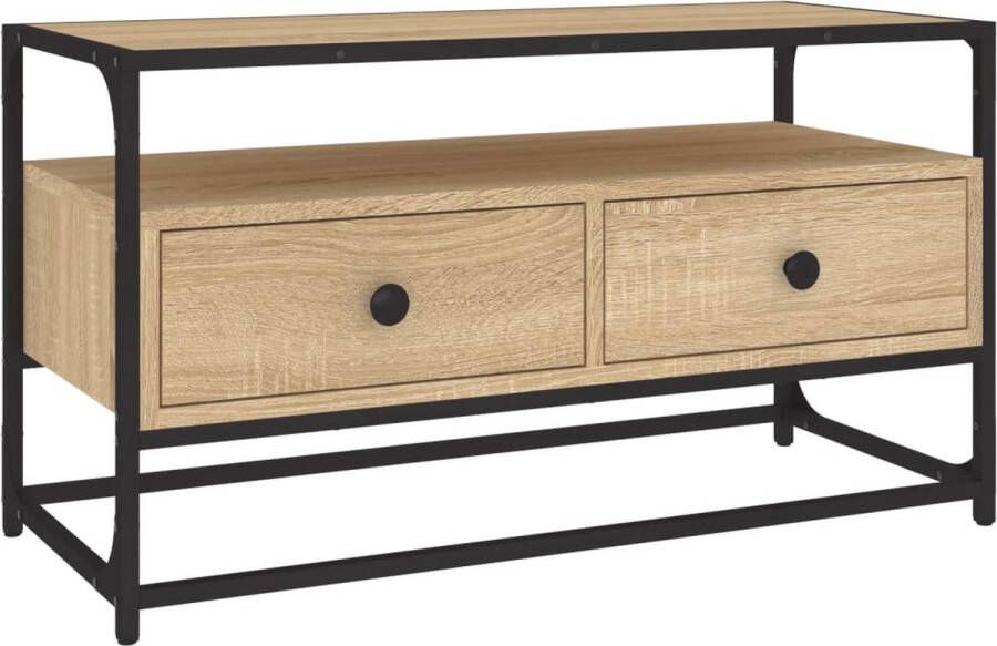 VidaXL -Tv-meubel-80x35x45-cm-bewerkt-hout-sonoma-eikenkleurig
