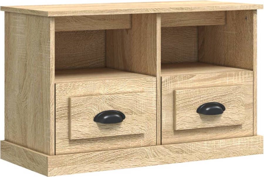 VidaXL -Tv-meubel-80x35x50-cm-bewerkt-hout-sonoma-eikenkleurig - Foto 2