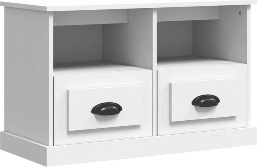 VidaXL Tv-meubel Wit Bewerkt hout 80x35x50 cm Tv Kast Tv Meubel Houten Tv Kast Witte Tv Kast Salontafel Livingroom Furniture Opslagruimte