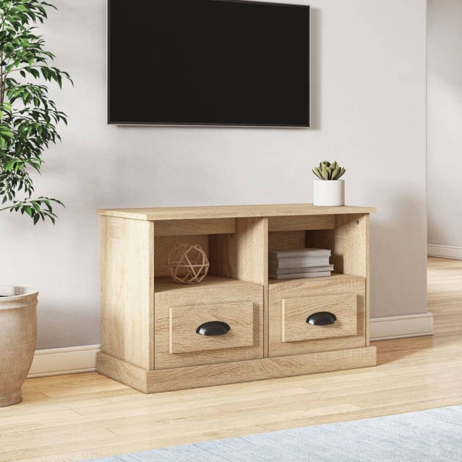 VidaXL Tv meubel 80x35x50 cm spaanplaat lichtbruin