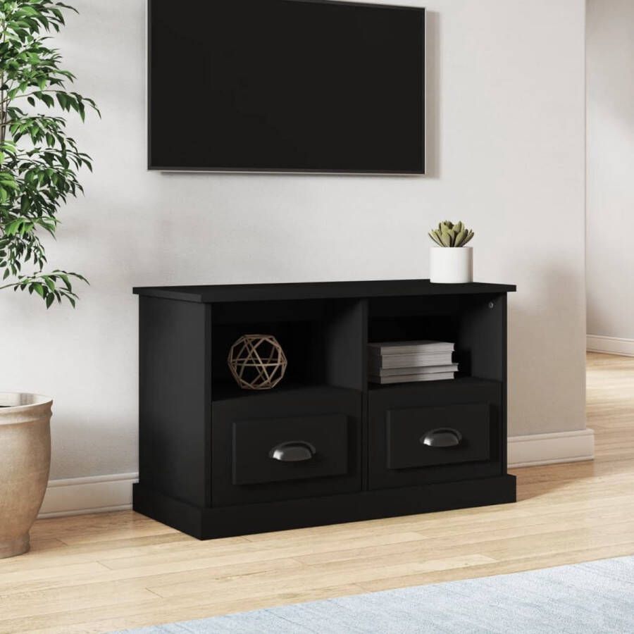 VidaXL Tv meubel 80x35x50 cm spaanplaat zwart