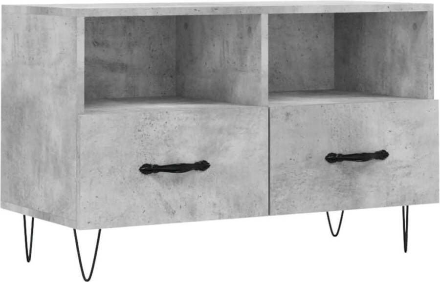Prolenta Premium INFIORI Tv-meubel 80x36x50 cm bewerkt hout betongrijs - Foto 2