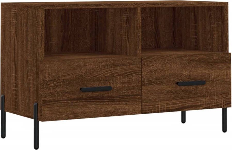 Prolenta Premium INFIORI Tv-meubel 80x36x50 cm bewerkt hout bruineikenkleurig - Foto 2