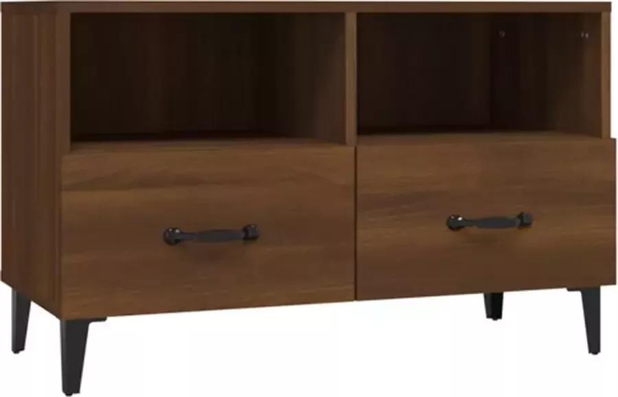 Prolenta Premium INFIORI Tv-meubel 80x36x50 cm bewerkt hout bruineikenkleurig - Foto 7