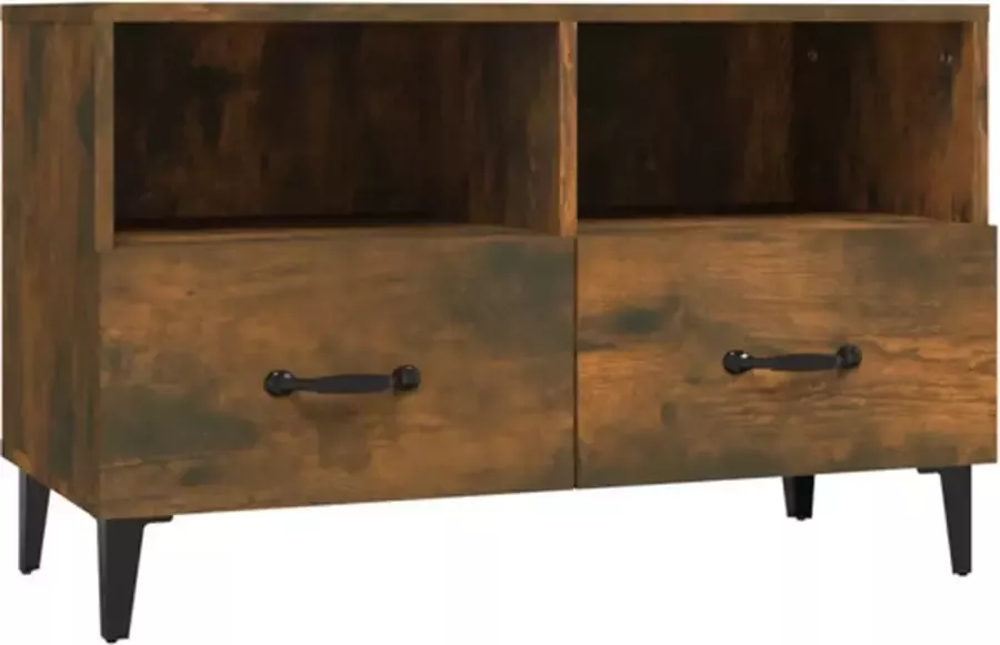 VidaXL -Tv-meubel-80x36x50-cm-bewerkt-hout-gerookt-eikenkleurig - Foto 5