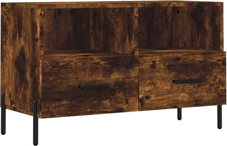 Prolenta Premium INFIORI Tv-meubel 80x36x50 cm bewerkt hout gerookt eikenkleurig - Foto 2