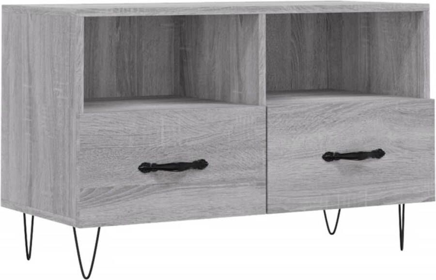 Prolenta Premium INFIORI Tv-meubel 80x36x50 cm bewerkt hout grijs sonoma eikenkleurig - Foto 1