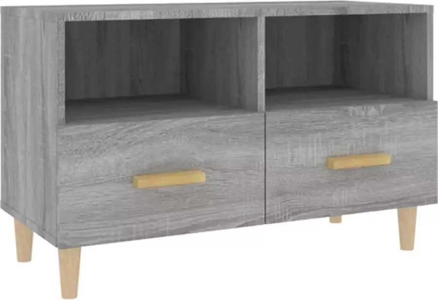 VidaXL -Tv-meubel-80x36x50-cm-bewerkt-hout-grijs-sonoma-eikenkleurig - Foto 4