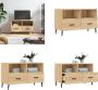 VidaXL Tv-meubel 80x36x50 cm bewerkt hout sonoma eiken Tv-meubel Tv-meubelen Tv Kast Opbergkast - Thumbnail 3