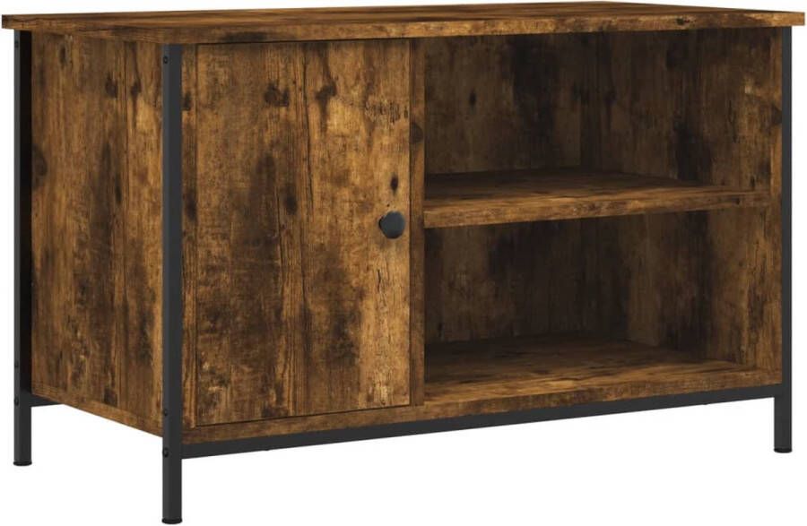 VidaXL Tv-meubel 80x40x50 cm Gerookt Eikenhout Tv Kast Tv Meubel Houten Tv Kast Vintage Tv Kast Industrieel Tv Meubel Bruine Tv Kast Salontafel Livingroom Furniture