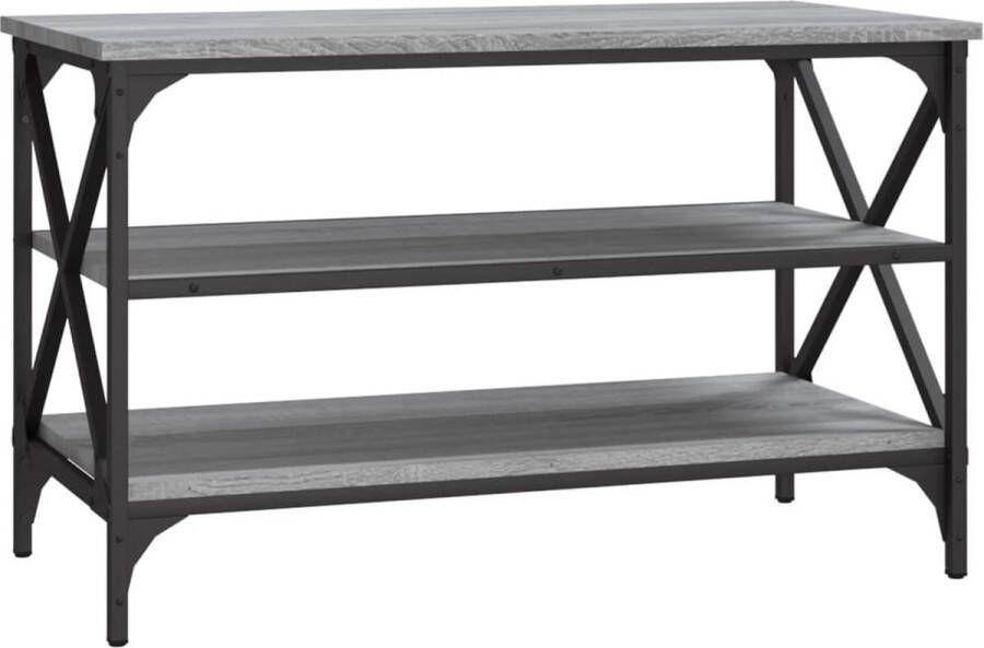 VidaXL Tv-meubel 80x40x50 cm Grijs Sonoma Eiken Tv Meubel Industrieel Interieur Houten Kast Grijze Tv Stand Salon Meubilair Bergruimte