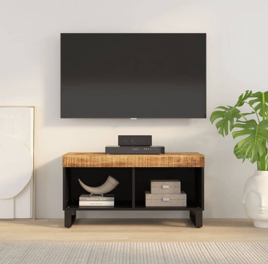 VidaXL Tv meubel 85x33x43 5 cm massief mangohout