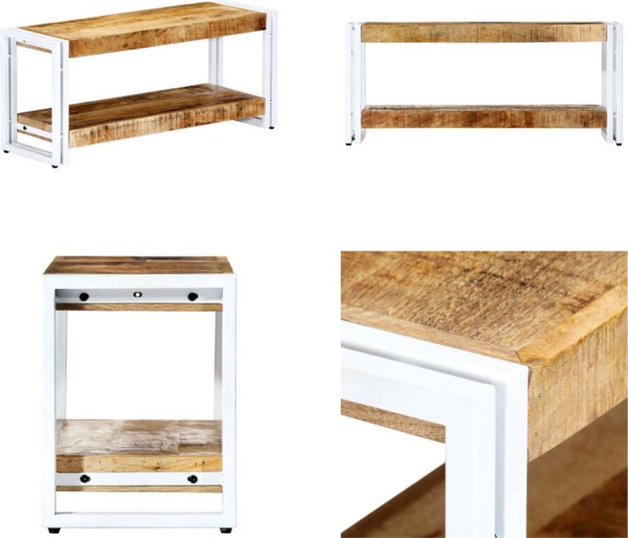 VidaXL Tv-meubel 90x30x40 cm massief mangohout Tv-kast Tv-kasten Tv-meubel Tv-meubels - Foto 2