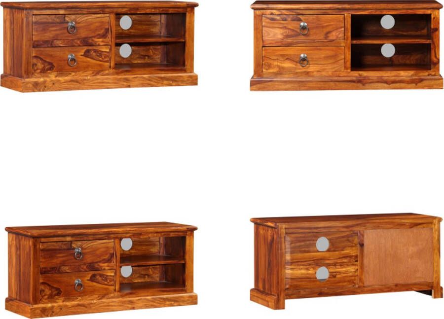 VidaXL Tv-meubel 90x30x40 cm massief sheeshamhout Tv-kast Tv-kasten Hifi-kast Hifi-kasten