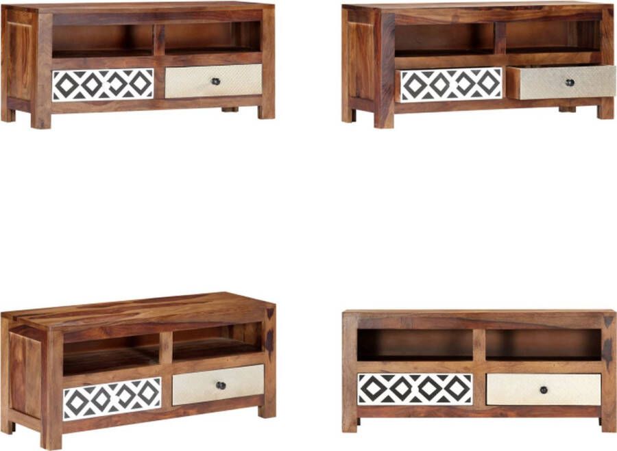 VidaXL Tv-meubel 90x30x40 cm massief sheeshamhout Tv-meubel Tv-meubelen Tv-standaard Televisiemeubel