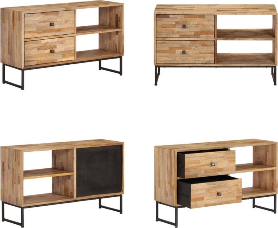 VidaXL Tv-meubel 90x30x55 cm gerecycled teakhout Tv-meubel Tv-meubels Tv-meubelen Tv-meubilair