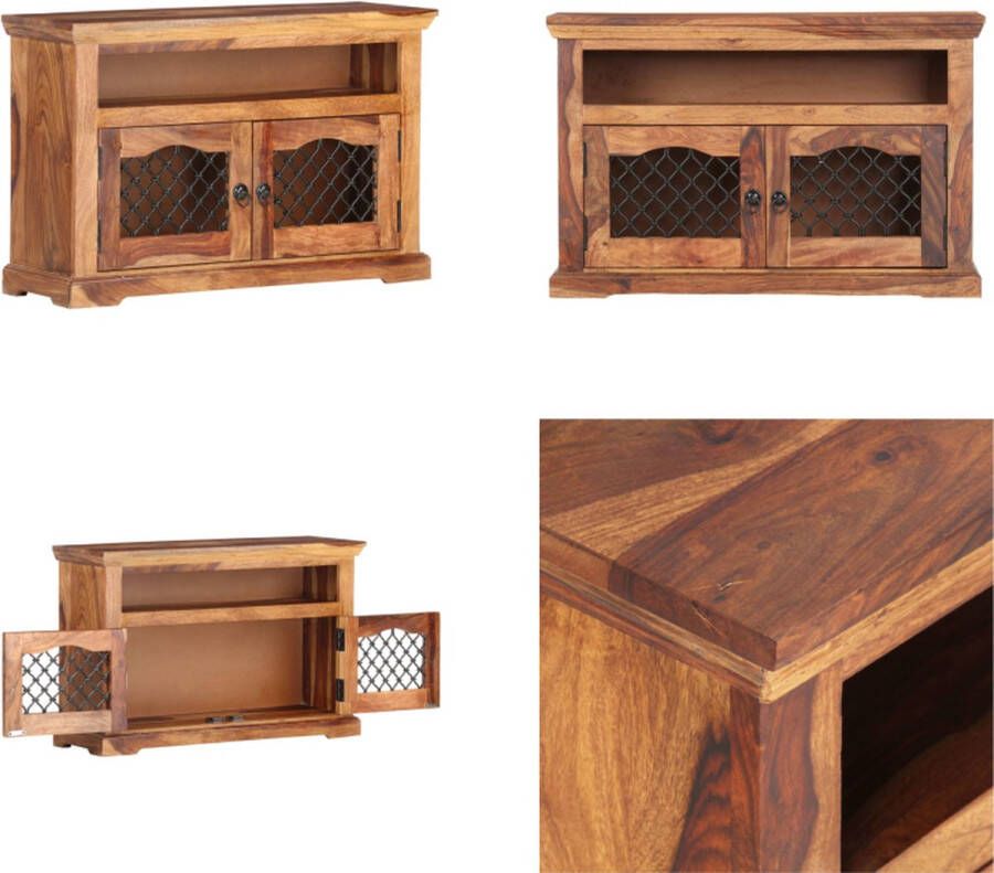 VidaXL Tv-meubel 90x30x60 cm massief sheeshamhout Tv-meubel Tv-meubelen Tv-standaard Televisiemeubel