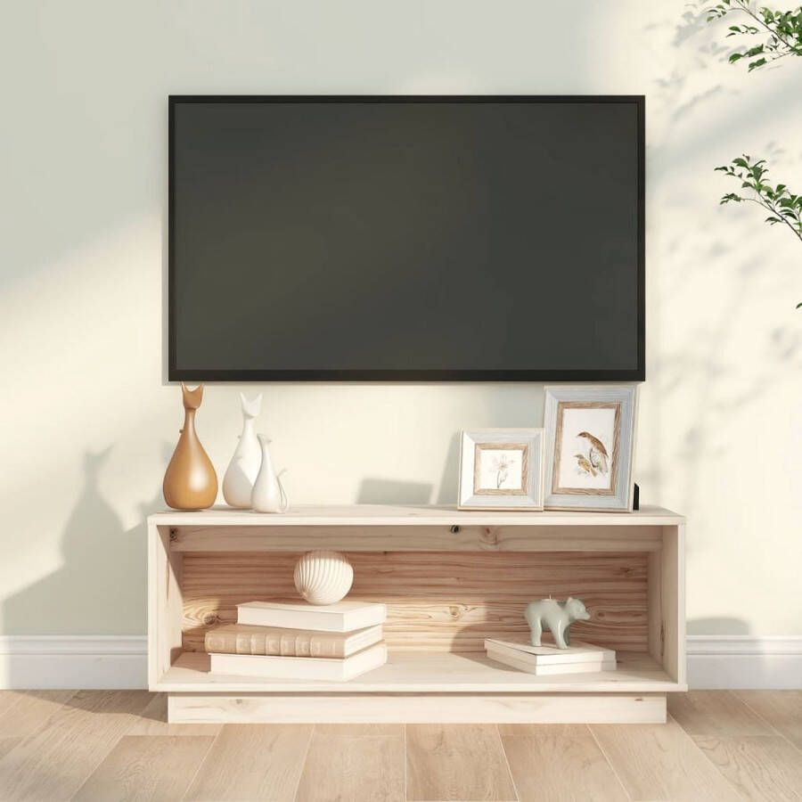 VidaXL -Tv-meubel-90x35x35-cm-massief-grenenhout - Foto 1