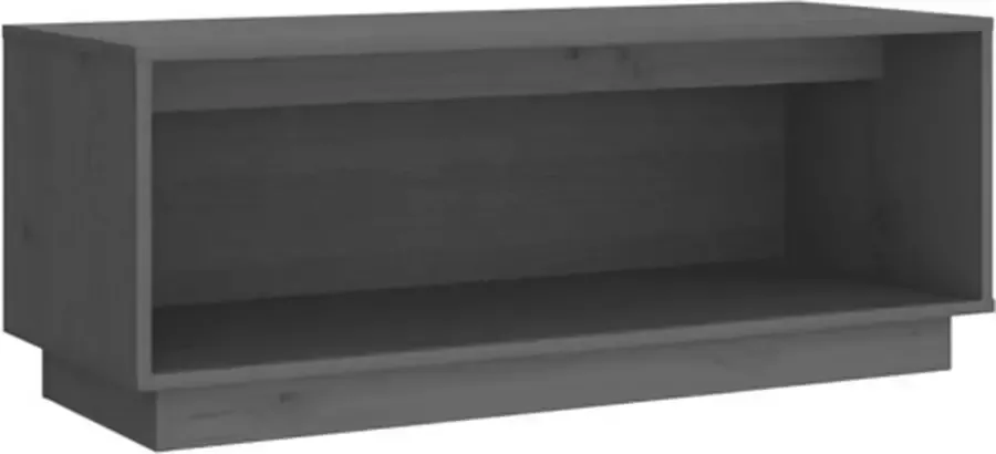 VidaXL -Tv-meubel-90x35x35-cm-massief-grenenhout-grijs - Foto 3