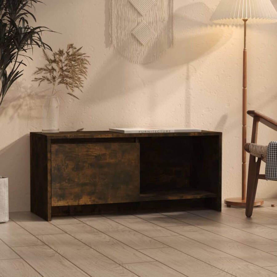 VidaXL -Tv-meubel-90x35x40-cm-bewerkt-hout-gerookt-eikenkleurig