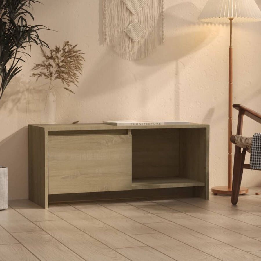 VidaXL -Tv-meubel-90x35x40-cm-bewerkt-hout-sonoma-eikenkleurig