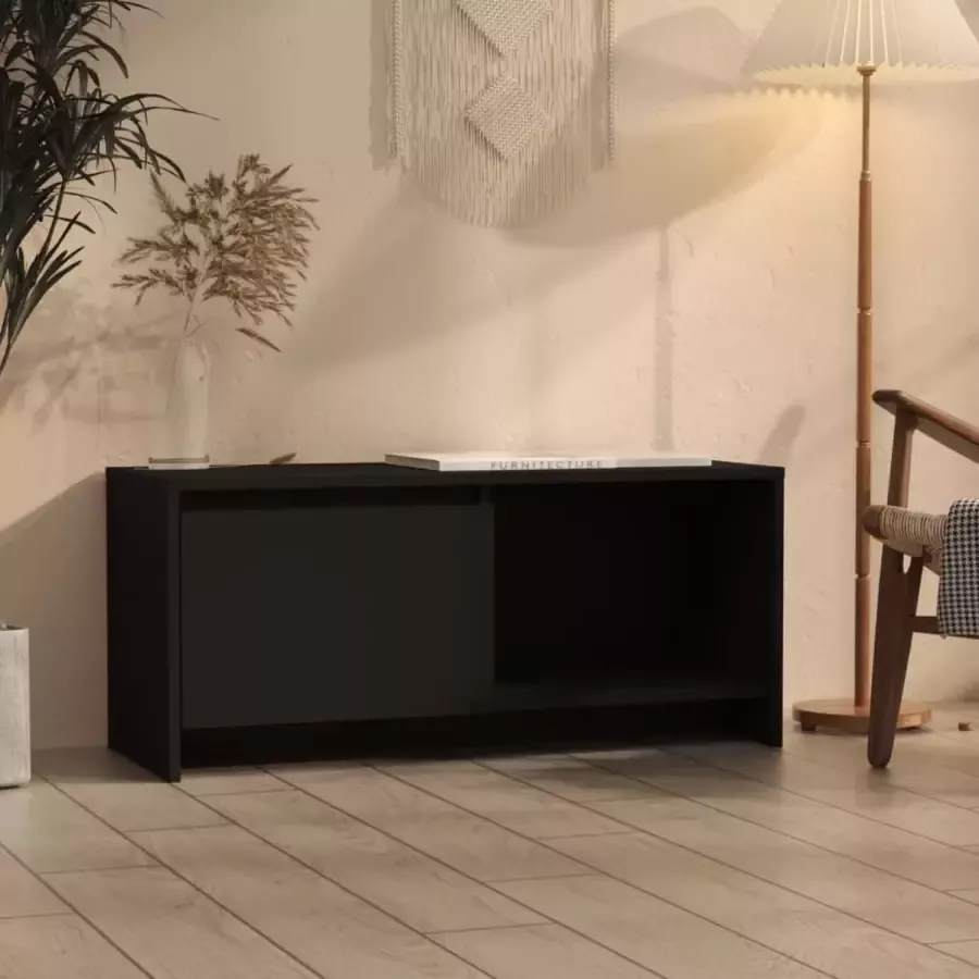 VidaXL Tv meubel 90x35x40 cm spaanplaat zwart