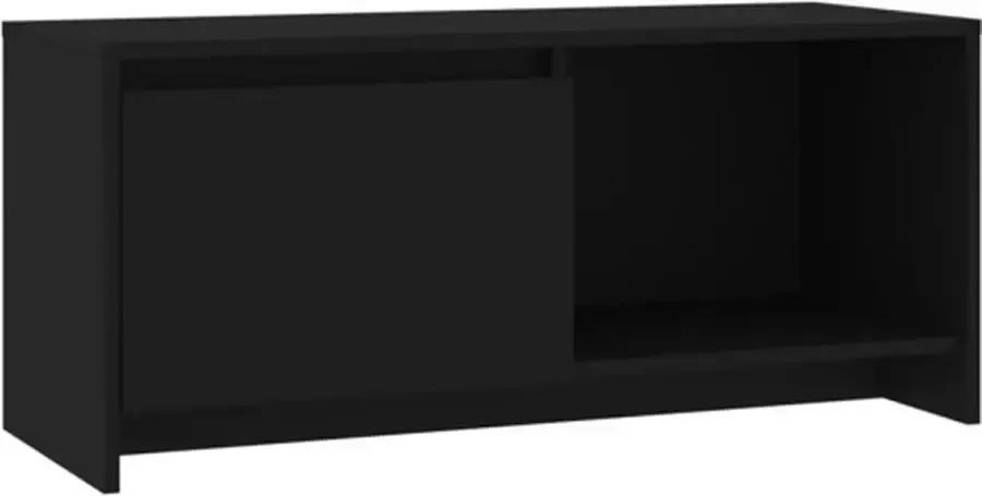 VIDAXL Tv-meubel 90x35x40 cm bewerkt hout zwart - Foto 2