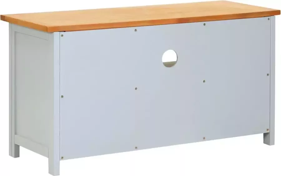 VIDAXL Tv-meubel 90x35x48 cm massief eikenhout - Foto 1