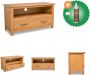 VidaXL Tv-meubel 90x35x48 cm massief eikenhout Kast Inclusief Houtreiniger en verfrisser - Thumbnail 2