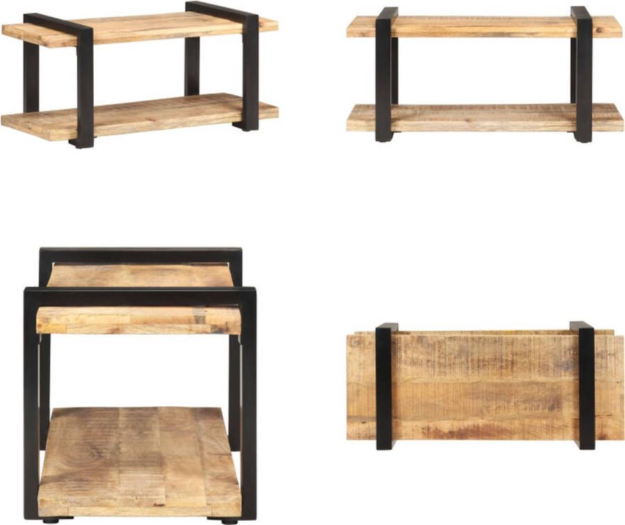 VidaXL -Tv-meubel-90x40x40-cm-ruw-mangohout - Foto 2