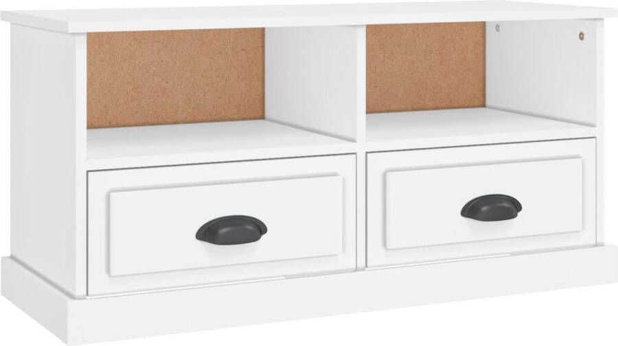 VidaXL -Tv-meubel-93x35 5x45-cm-bewerkt-hout-wit - Foto 3