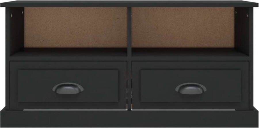 VidaXL -Tv-meubel-93x35 5x45-cm-bewerkt-hout-zwart - Foto 4