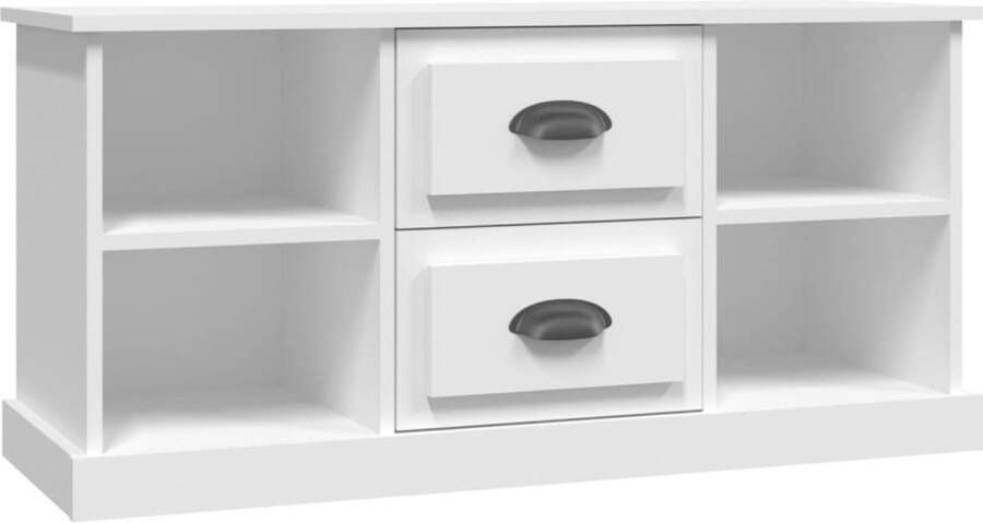 VidaXL Tv-meubel Wit 99 5x35 5x48 cm Bewerkt hout Tv-meubel Salontafel Meubilair Houten Tv-kast Wit Tv-meubel Modern Tv-meubel Tv Stand