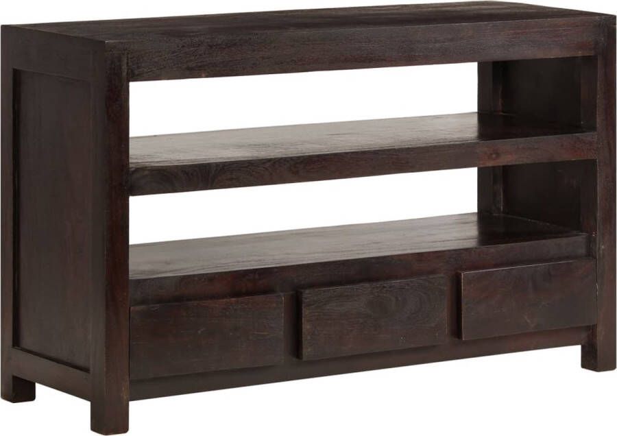 VidaXL Tv-meubel Tv-meubelen Tv-meubels Tv-meubilair Tv-meubel 90x30x55 cm massief acaciahout donkerbruin - Foto 3