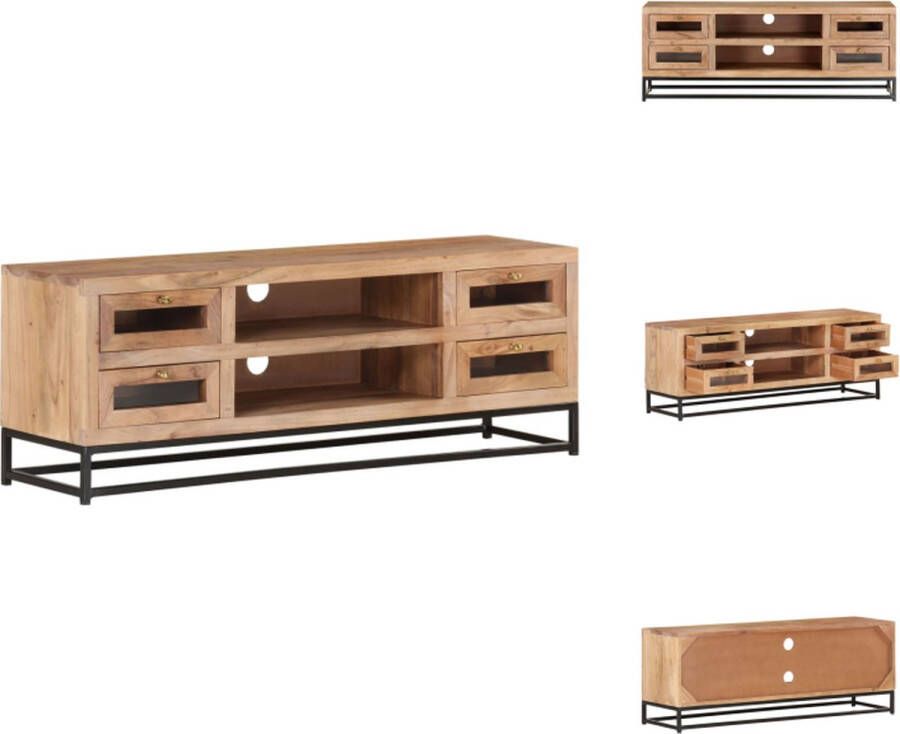 VidaXL Tv-kast Tv-kasten Televisiekast Televisiekasten Tv-meubel 110x30x40 cm massief acaciahout