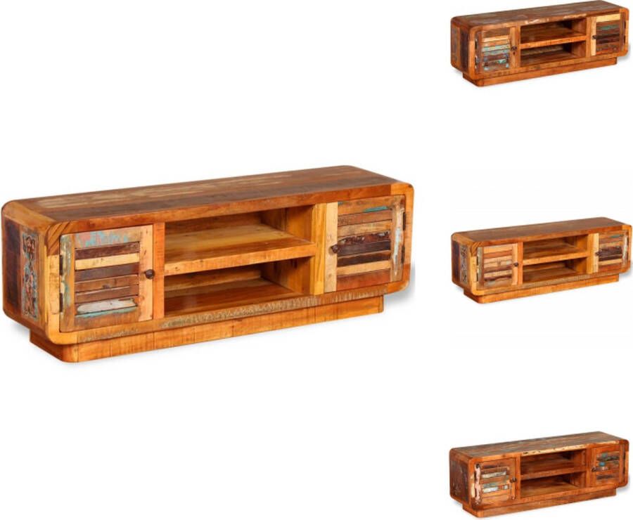 VidaXL Tv-kast Tv-kasten Tv-standaard Tv-standaarden Tv-meubel 120x30x40 cm massief gerecycled hout - Foto 3