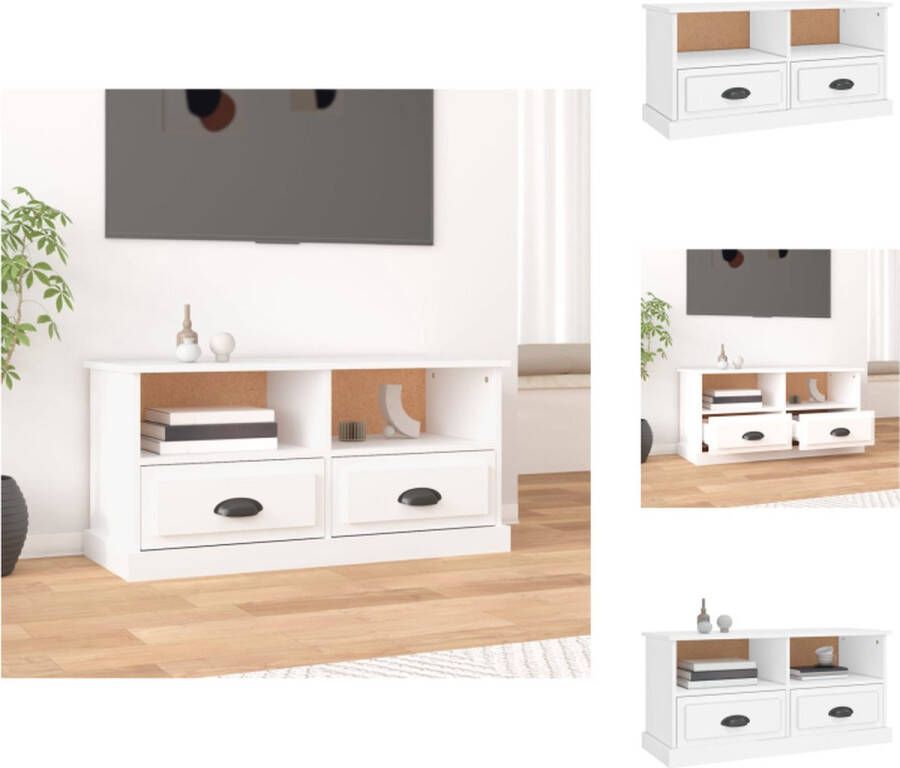 VidaXL TV-meubel Basic wit 93 x 35.5 x 45 cm Kast