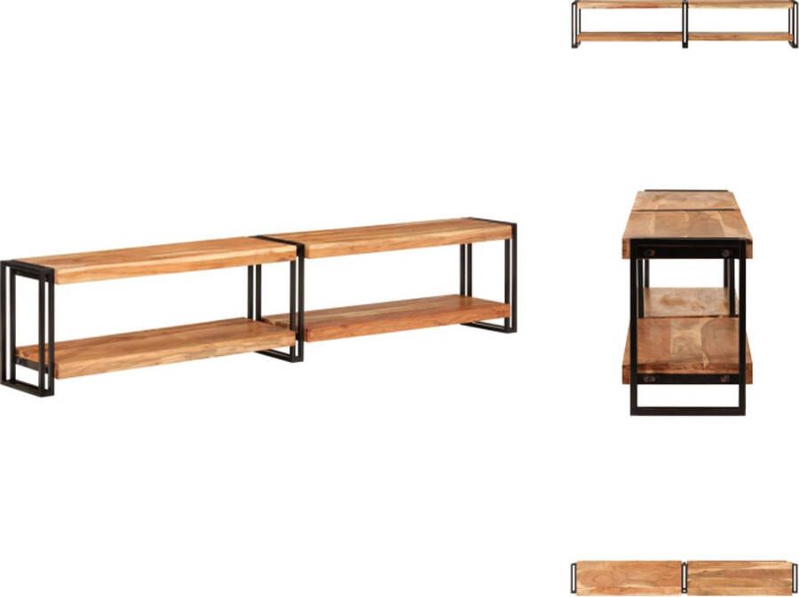VidaXL Tv-meubel Tv-meubels Tv-kast Hifi-kast Tv-meubel 200x30x40 cm massief acaciahout