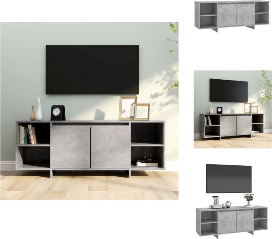 VidaXL Tv-kast Tv-kasten Tv-standaard Wandtafel Tv-meubel 130x35x50 cm bewerkt hout betongrijs