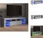 VidaXL Tv-meubel betongrijs 140 x 36.5 x 40 cm RGB LED-verlichting Montage vereist Kast - Thumbnail 1