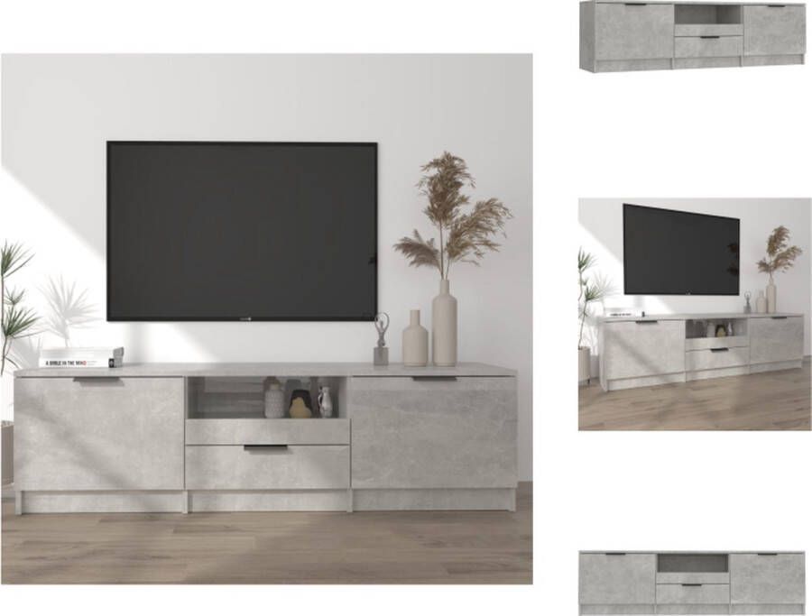 VidaXL TV-meubel Betongrijs 140x35x40 cm praktisch en trendy Kast