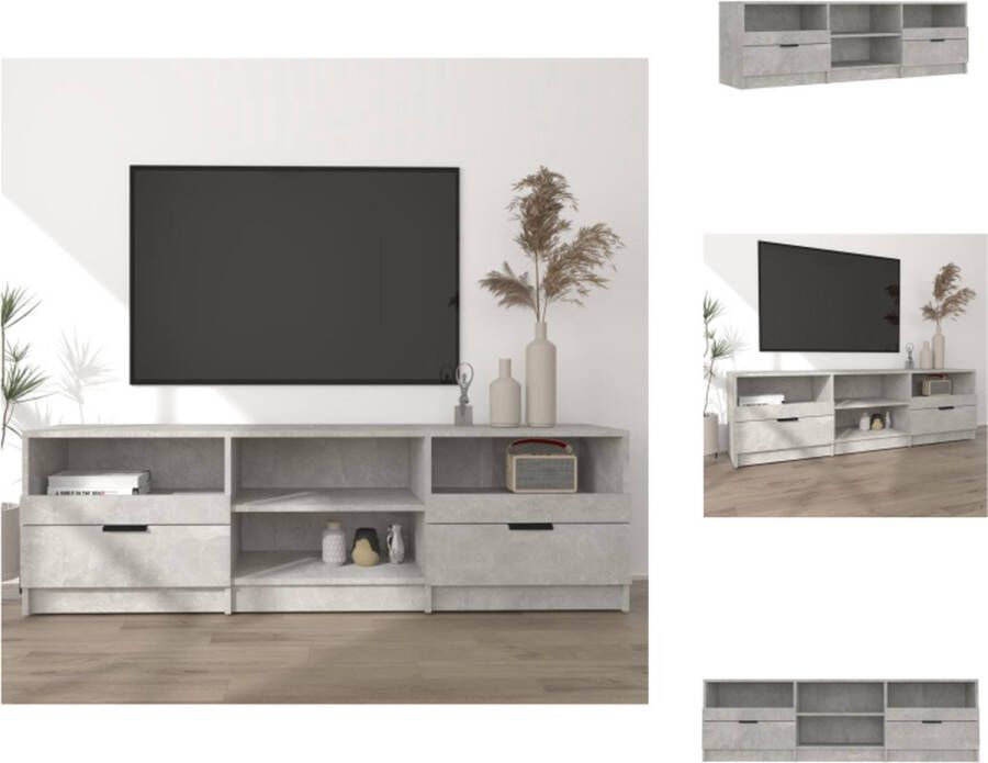 VidaXL Tv-kast Tv-kasten Tv-meubel Hifi-meubel Tv-meubel 150x33 5x45 cm bewerkt hout betongrijs - Foto 2