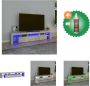 VidaXL Tv-meubel met LED-verlichting 200x36-5x40 cm betongrijs Kast Inclusief Houtreiniger en verfrisser - Thumbnail 2