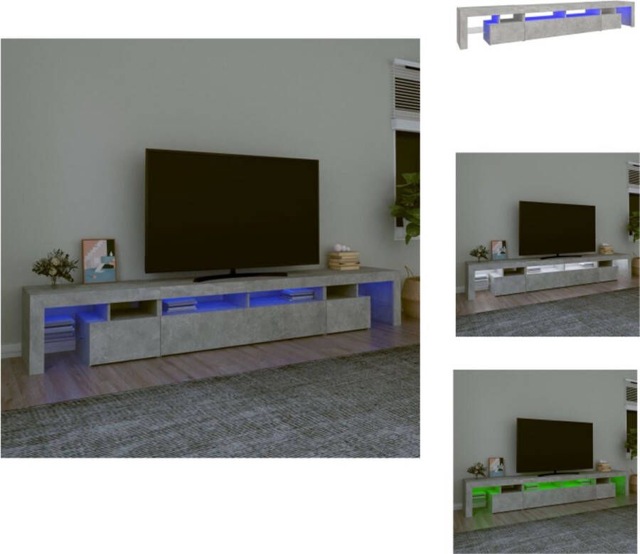 VidaXL Tv-kast Tv-kasten Tv-meubel Met LED-verlichting Tv-meubel met LED-verlichting 260x36 5x40 cm betongrijs