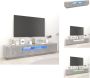 VidaXL TV-meubel Betongrijs Hifi-kast met LED-verlichting 200 x 35 x 40 cm RGB LED USB-aansluiting Montage vereist Kast - Thumbnail 2