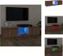 VidaXL TV-meubel Brown Oak Wood Glass 120x30x35.5cm RGB LED Kast - Thumbnail 2